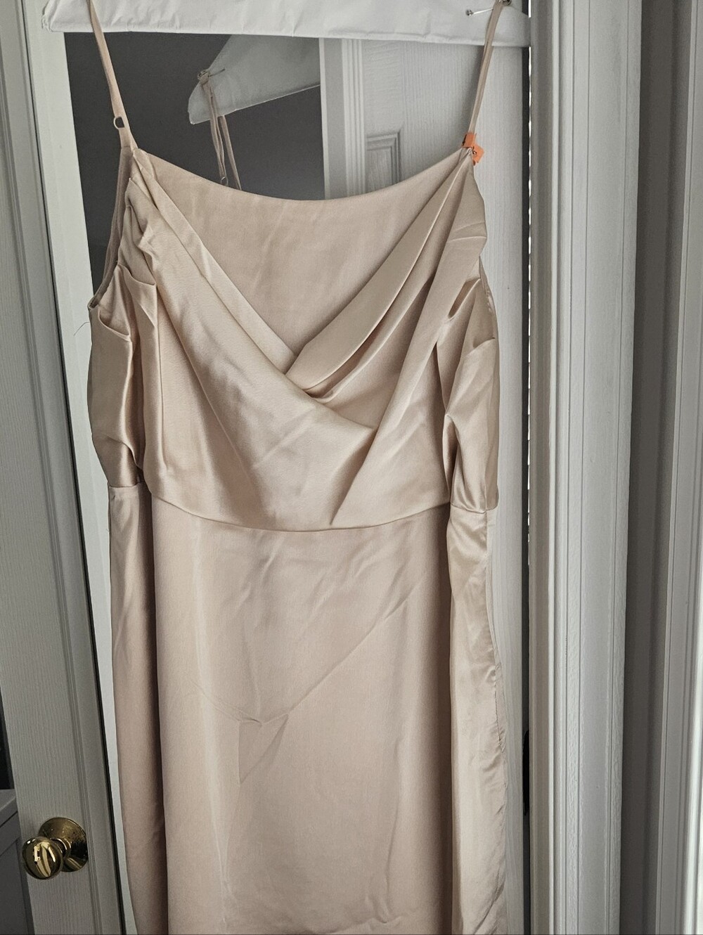 Baltic Born Satin Cowl Neck Bridesmaid Dress in Champagne
